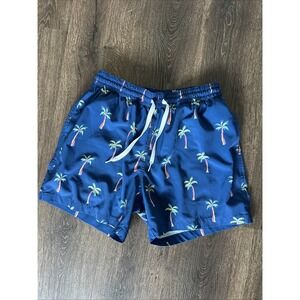Chubbies Swim Trunks Mens M Palm Trees Tropical 5.5" Inseam Lined Shorts MINT